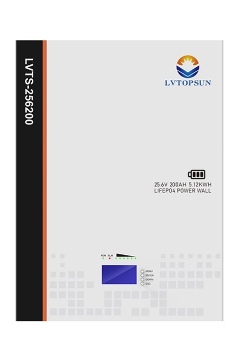 LVTOPSUN 25.6V 200Ah LiFePO4 Lithium Battery – Wall Mounted